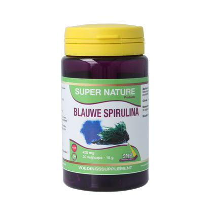 SNP Blauwe spirulina puur 30 Vegetarische capsules