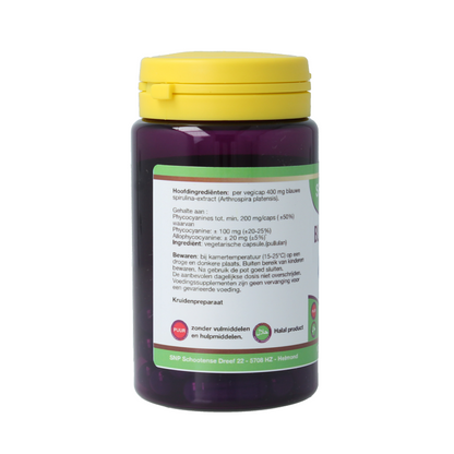 SNP Blauwe spirulina puur 30 Vegetarische capsules