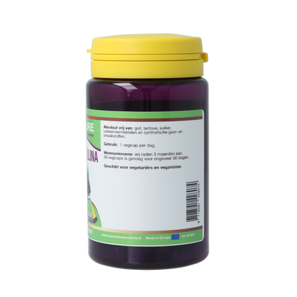 SNP Blauwe spirulina puur 30 Vegetarische capsules