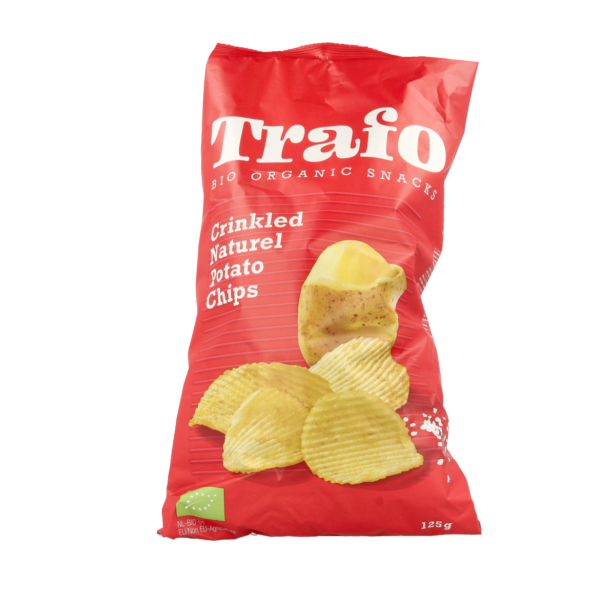 Trafo Ribbelchips gezouten bio 125.00 Gram