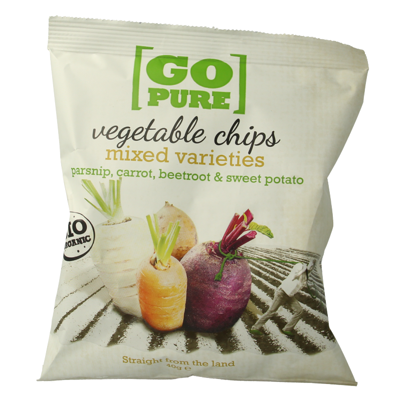 Go Pure Chips groente bio 40 Gram