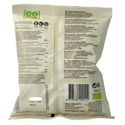 Go Pure Chips groente bio 40 Gram