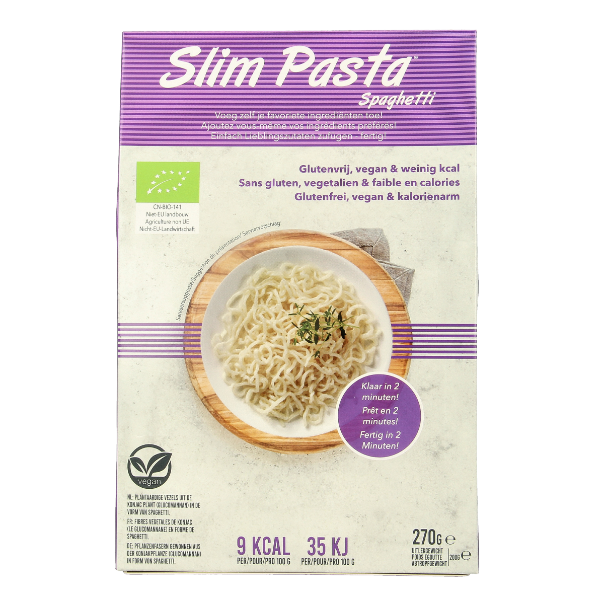 Slim Slim pasta spaghetti bio 270.00 Gram