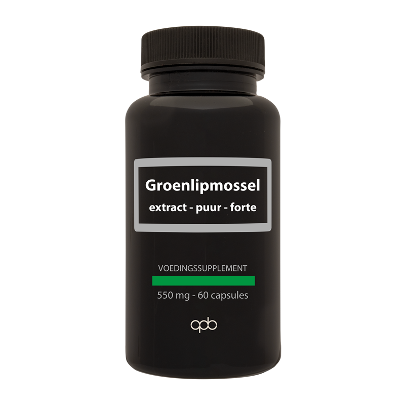 APB Holland Groenlipmossel extract puur forte 550mg 60.00 Vegetarische capsules