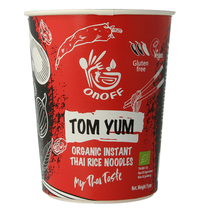 Onoff Instant noodlesoup tom yum bio 75.00 Gram