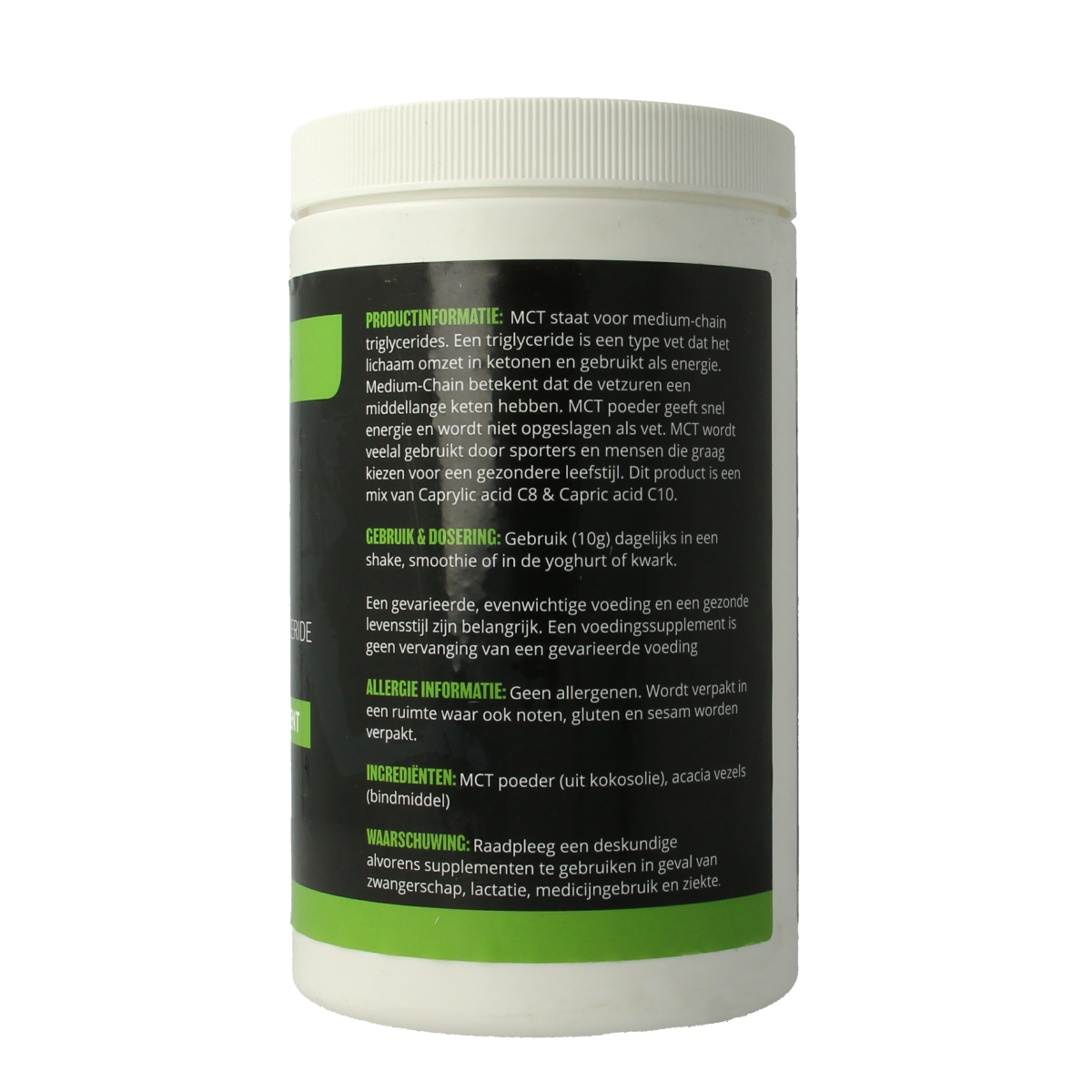 MijnNatuurwinkel MCT poeder vegan 500.00 Gram