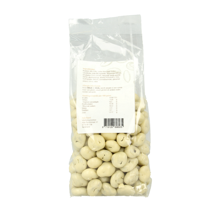MijnNatuurwinkel Chocolade rozijnen wit 400 Gram