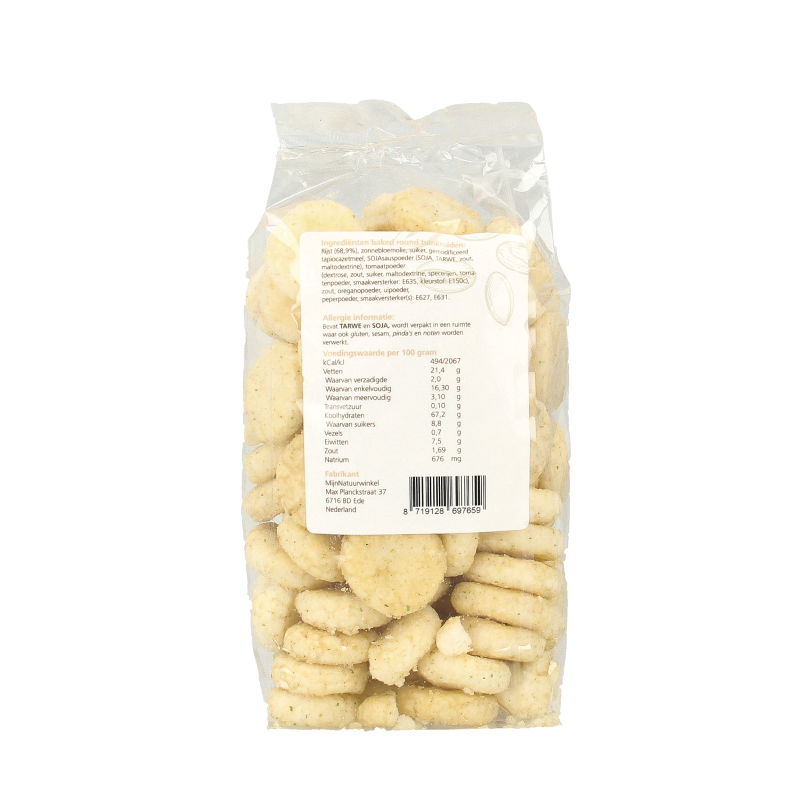 MijnNatuurwinkel Rijstcracker round tuinkruiden 100 Gram