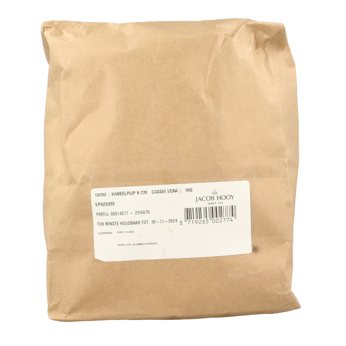 Jacob Hooy Kaneel pijpjes 8cm  1.00 Kilogram