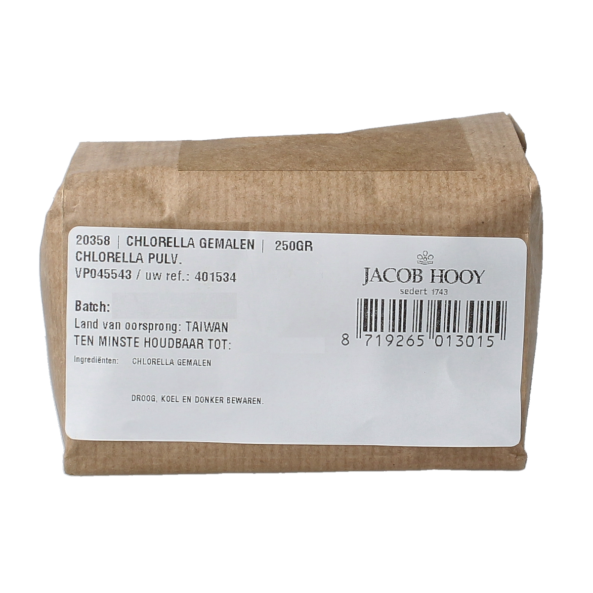 Jacob Hooy Chlorella gemalen 250.00 Gram