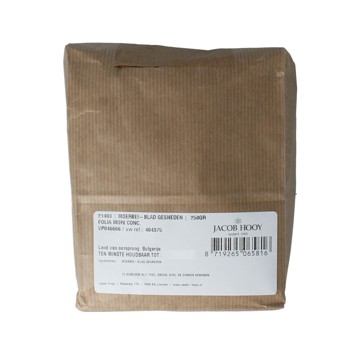 Jacob Hooy Moerbei blad gesneden 250.00 Gram