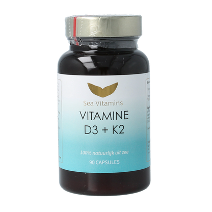 Sea Vitamins Vitamine D3 K2 uit zee 90.00 Vegetarische capsules