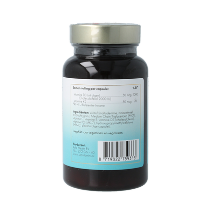 Sea Vitamins Vitamine D3 K2 uit zee 90.00 Vegetarische capsules