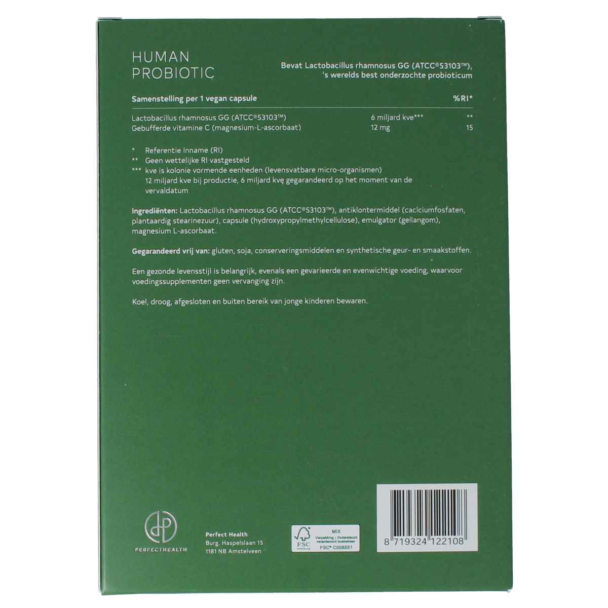 Perfect Health Human probiotic 90.00 Capsules