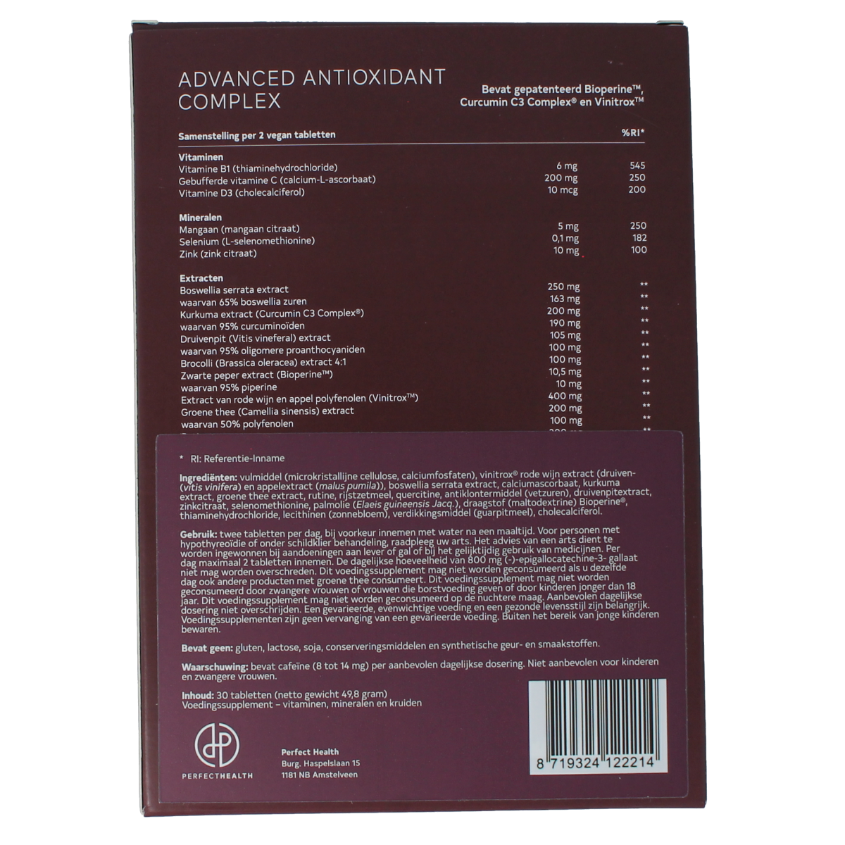 Perfect Health Advanced antioxidant complex 30.00 Tabletten