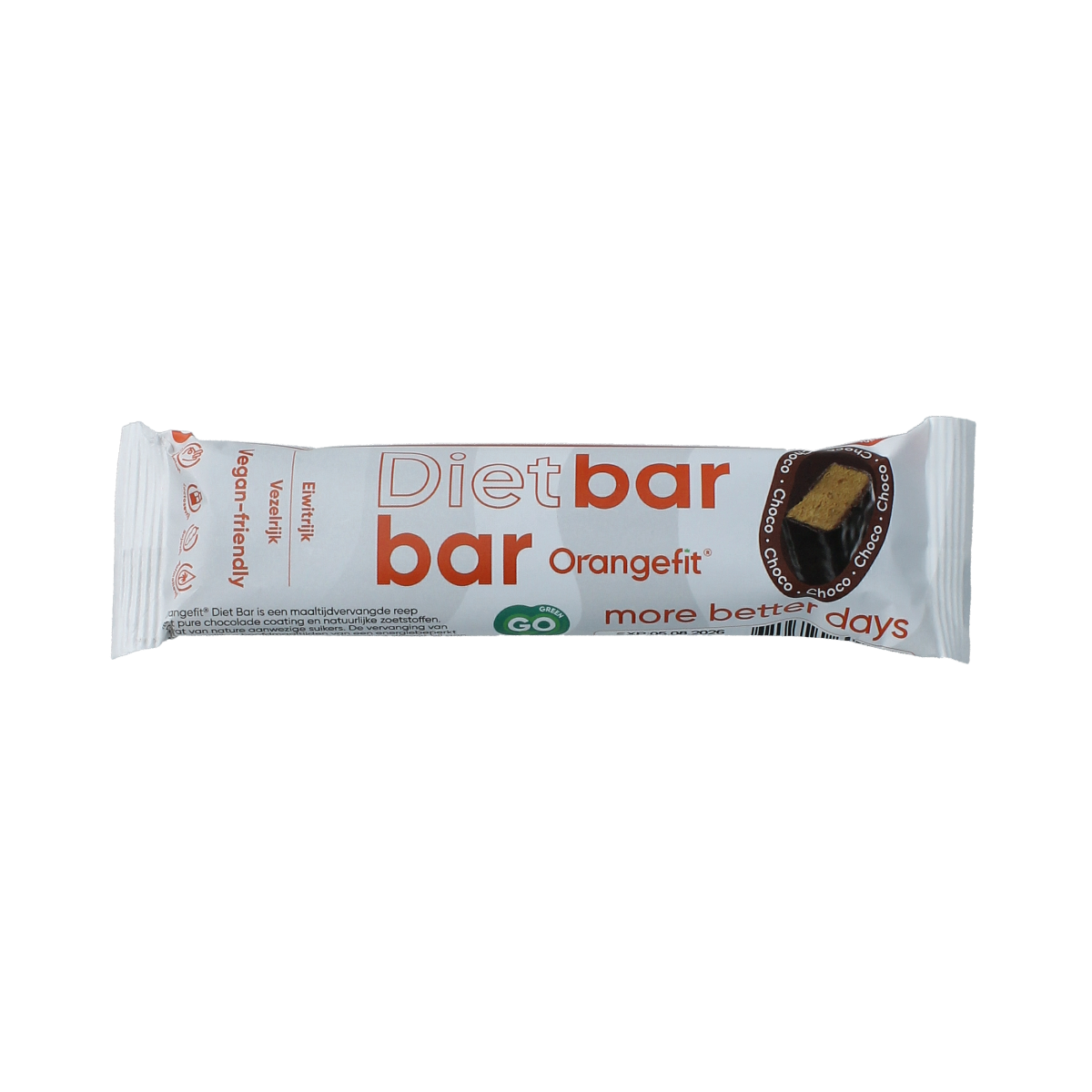 Orangefit Diet bar choco 60.00 Gram