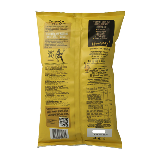 John Altman Zoete aardappel chips truffle bio 90.00 Gram