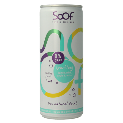 Soof Drinks Sparkling citroen munt & appel 250.00 Milliliter