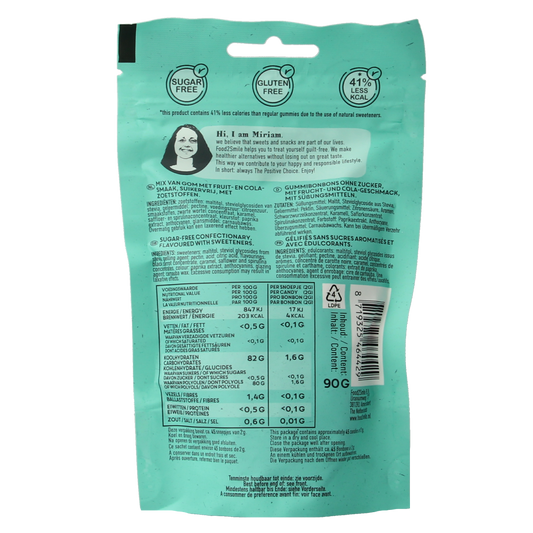 Food2Smile Gimme gummy mix suikervrij lactosevrij 90.00 Gram