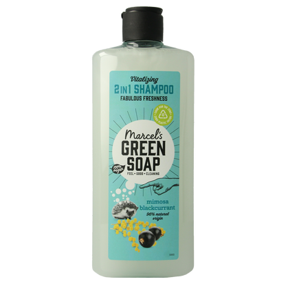 Marcel's Green Soap Shampoo & conditioner 2in1 mimosa zwarte bes 300.00 Milliliter