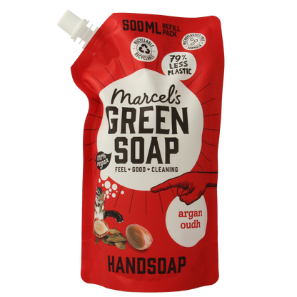 Marcel's Green Soap Handzeep argan & oudh navul  500.00 Milliliter