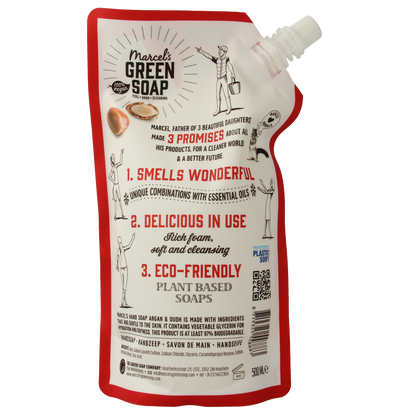 Marcel's Green Soap Handzeep argan & oudh navul  500.00 Milliliter