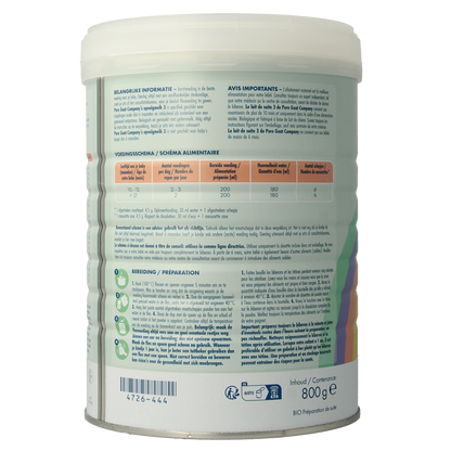 Pure Goat Opvolgmelk 3 bio 800.00 Gram