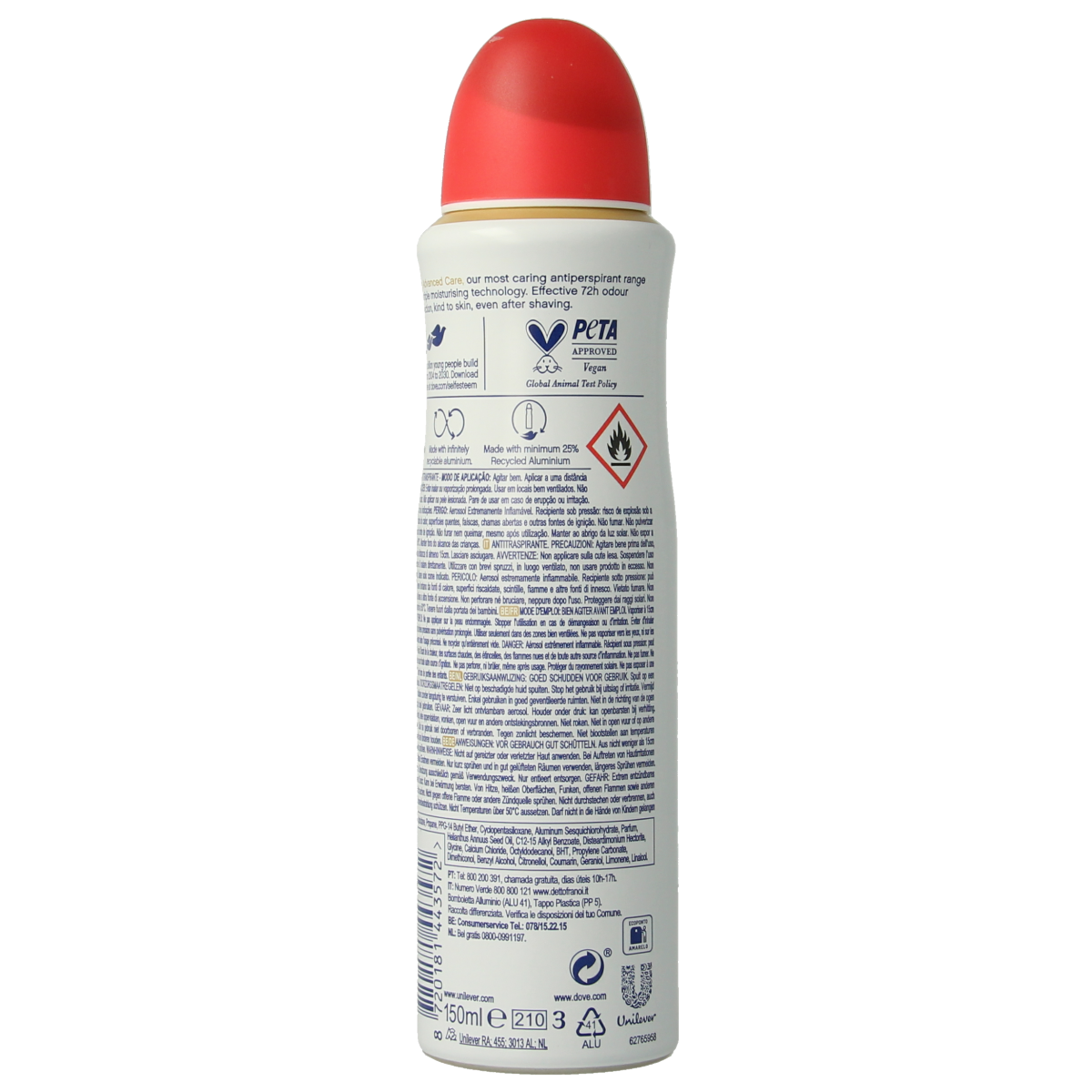 Dove Deodorant spray go fresh peach 150.00 Milliliter