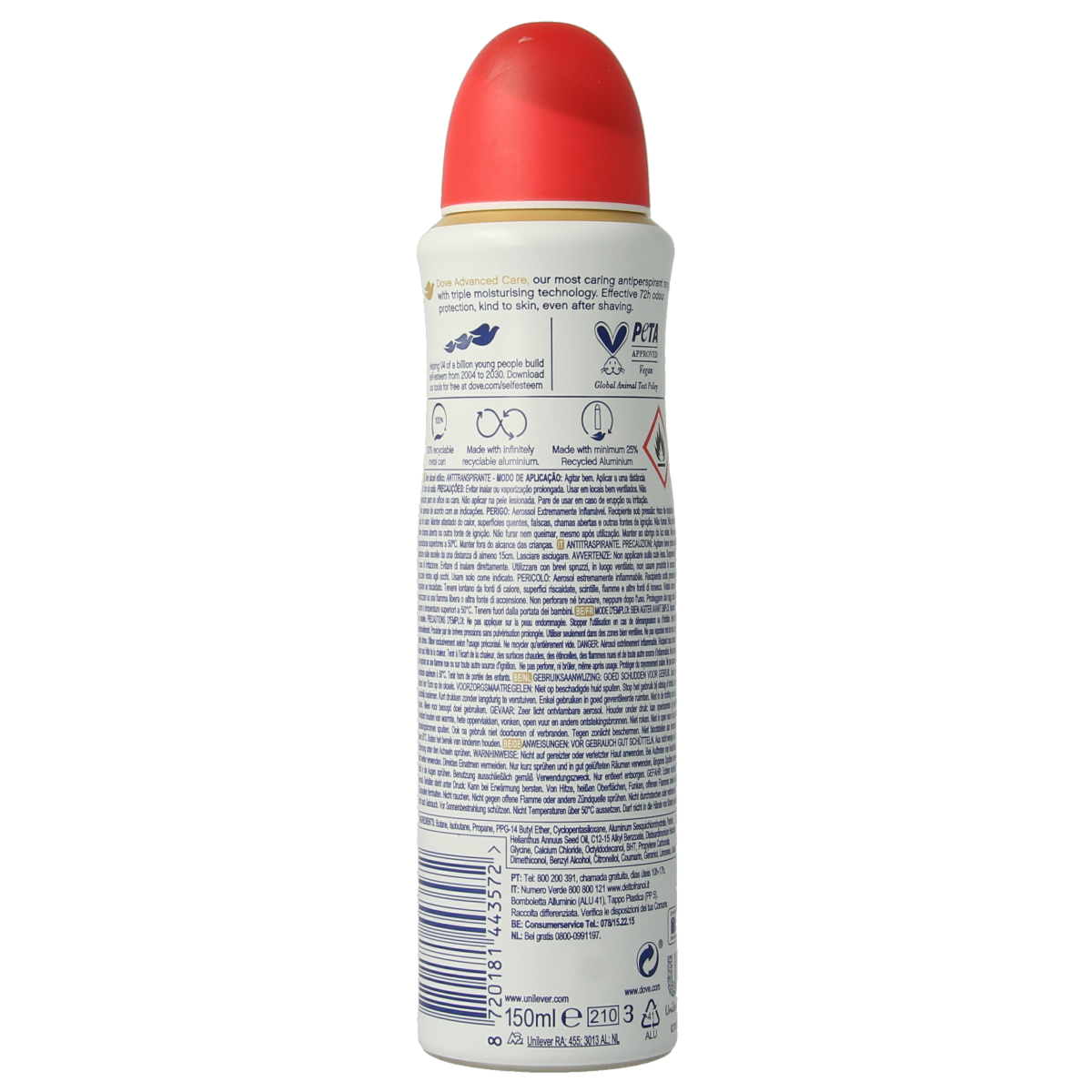 Dove Deodorant spray go fresh peach 150.00 Milliliter