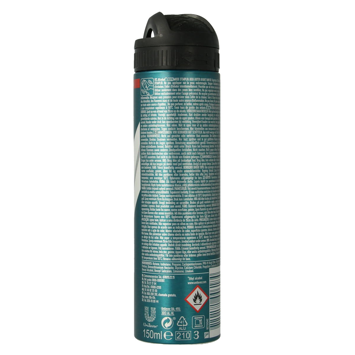 Rexona Deodorant spray invisible black & white 150.00 Milliliter