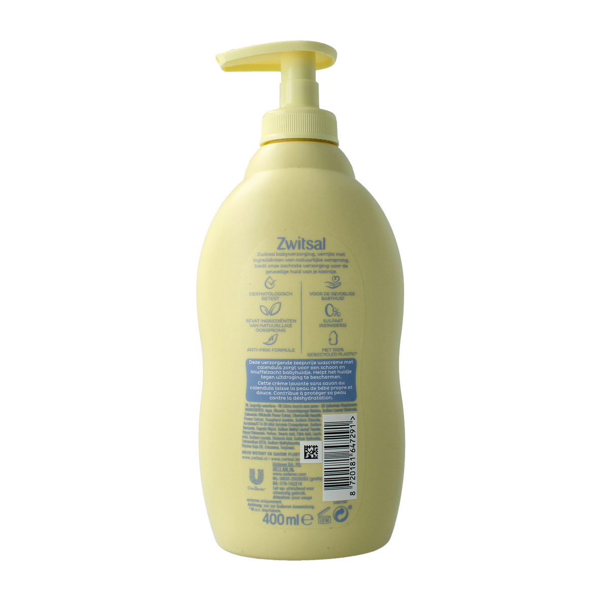 Zwitsal Wascreme 400.00 Milliliter