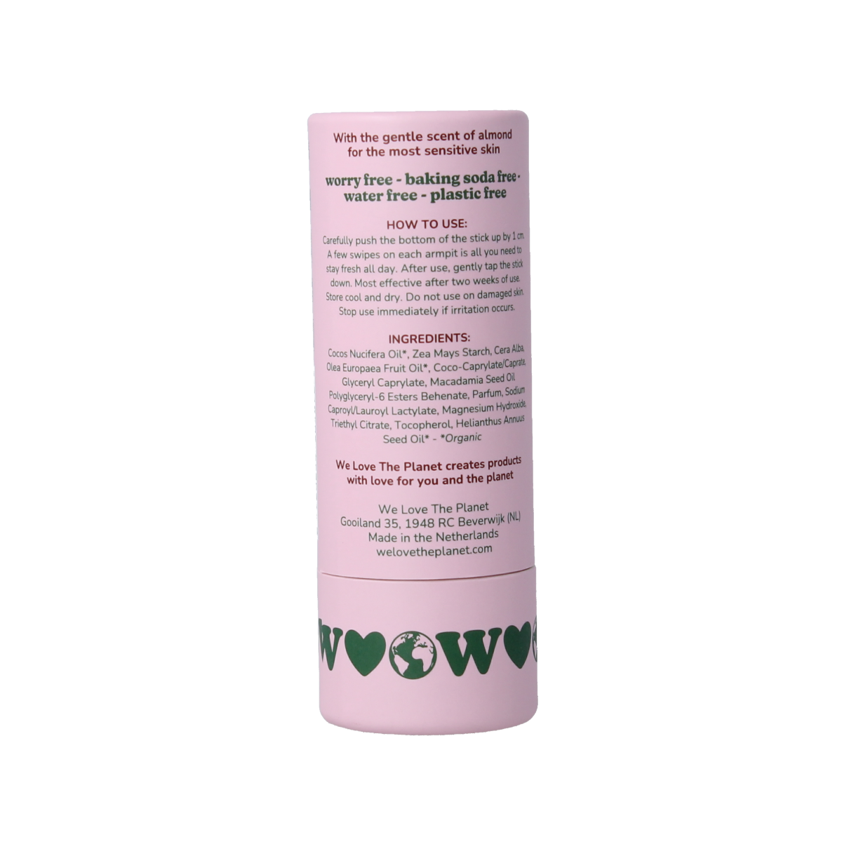 We Love The Planet Deodorant stick soft almond vegan 40.00 Gram