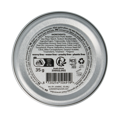 We Love The Planet Deodorant balm fresh citrus vegan 35.00 Gram