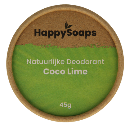 Happysoaps Deodorant kokos en limoen 45 Gram