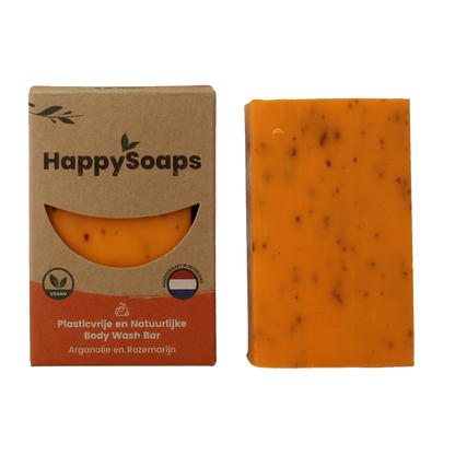 Happysoaps Body bar arganolie en rozemarijn 100 Gram