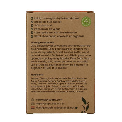 Happysoaps Body bar arganolie en rozemarijn 100 Gram