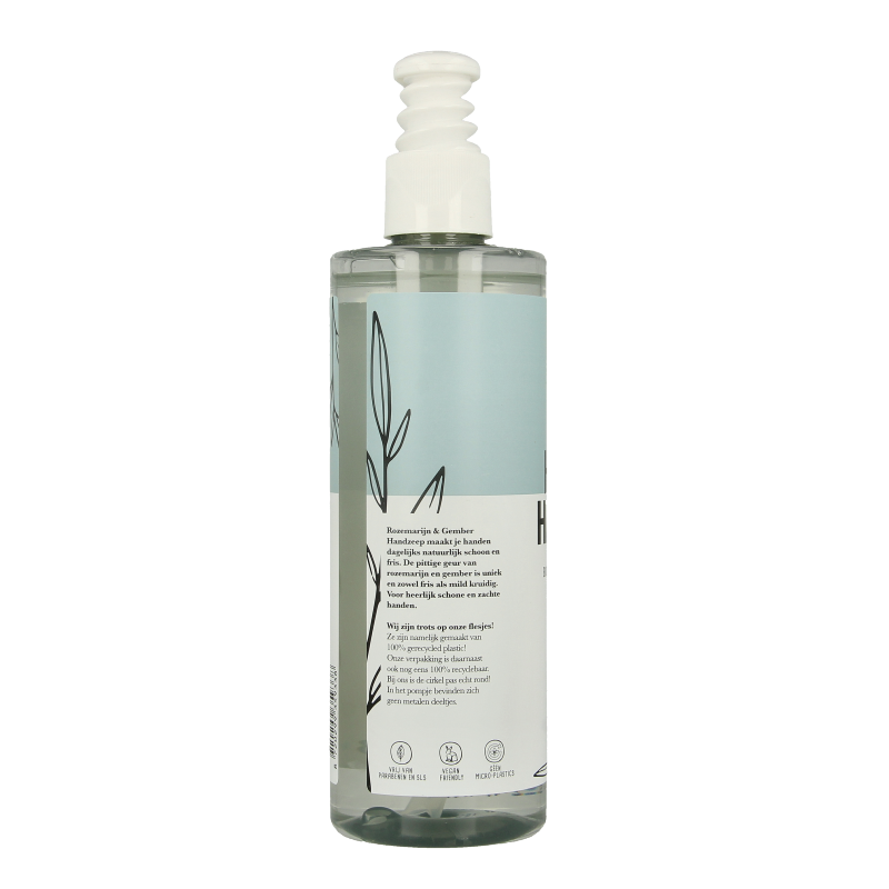 The Green Lab Co Handzeep vloeibaar rozemarijn & gember met pomp 300 Milliliter