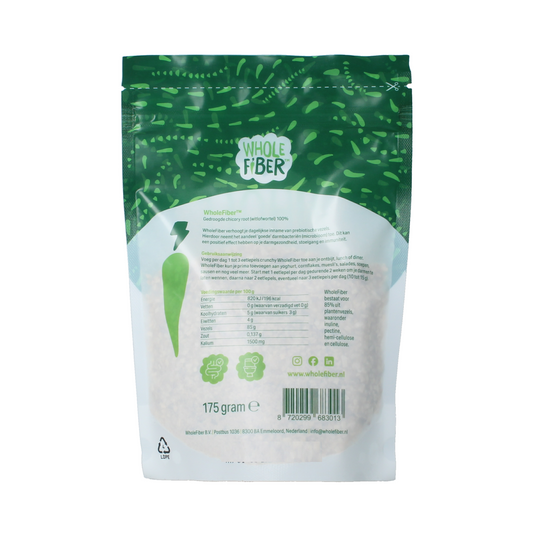 WholeFiber Gedroogde chicory root (witlofwortel) 175.00 Gram