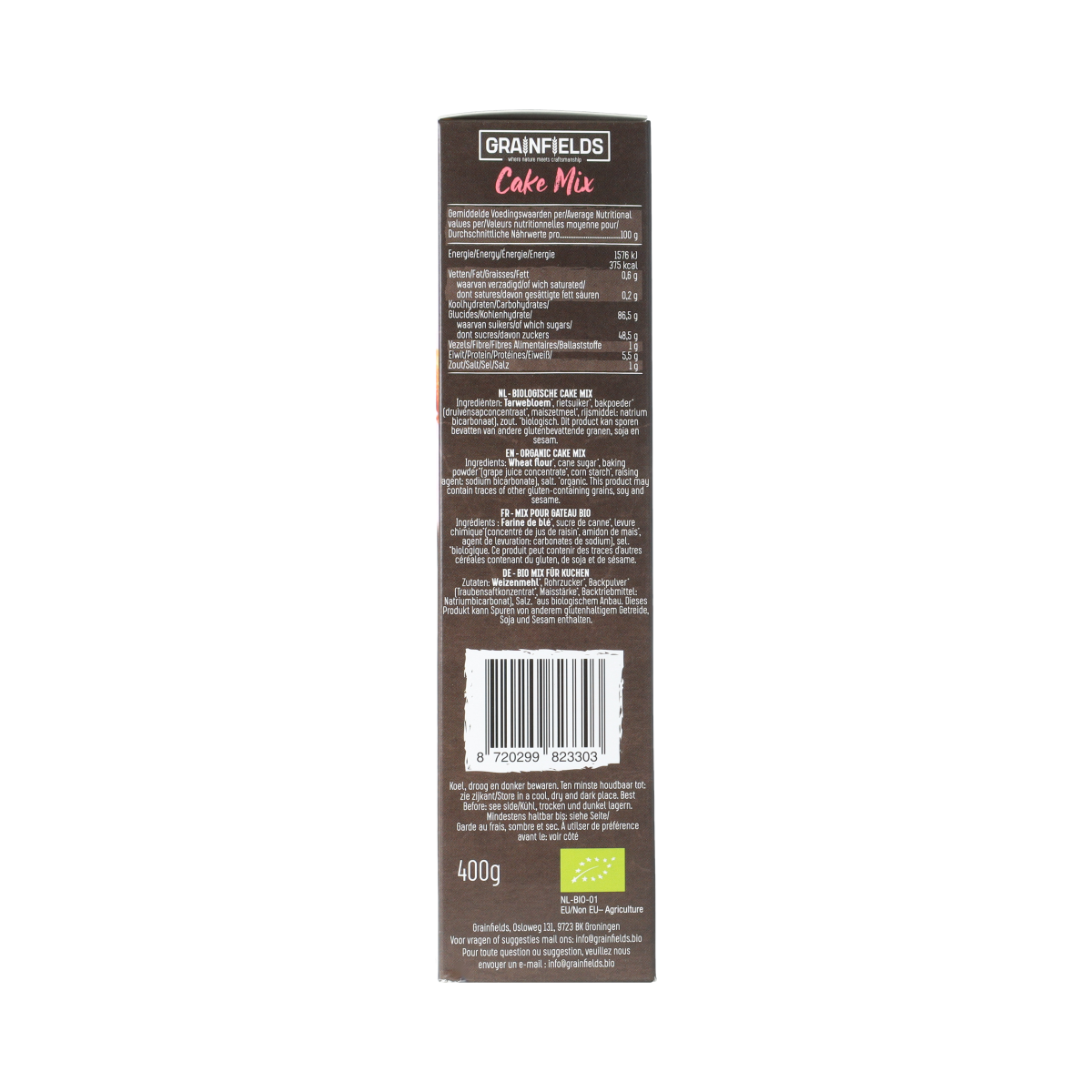 Grainfields Cakemix bio 400.00 Gram