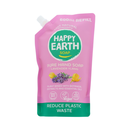 Happy Earth Refill Handzeep Lavender Ylang 600.00 Milliliter