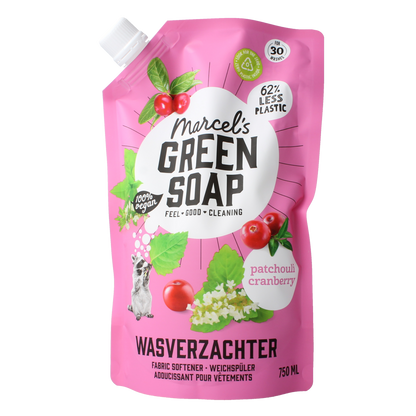 Marcel's Green Soap Wasverzachter patchouli & cranberry navulling 750.00 Milliliter