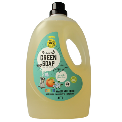 Marcel's Green Soap Wasmiddel kleur perzik & jasmijn 3.00 Liter