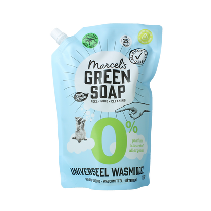 Marcel's Green Soap Wasmiddel universeel 0% navul 1.00 Liter