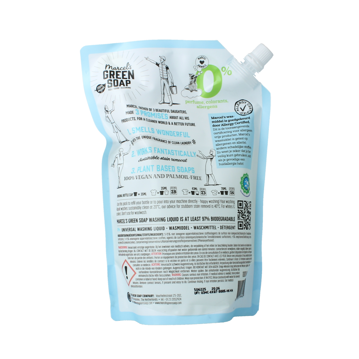 Marcel's Green Soap Wasmiddel universeel 0% navul 1.00 Liter