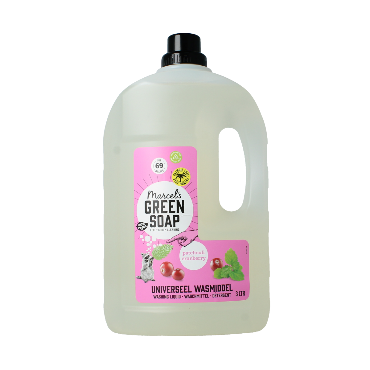 Marcel's Green Soap Wasmiddel universeel patchouli & cranberry 3.00 Liter