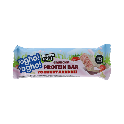 Powerful People  Crunchy Proteine Bar Yoghurt Aardbei 55.00 Gram