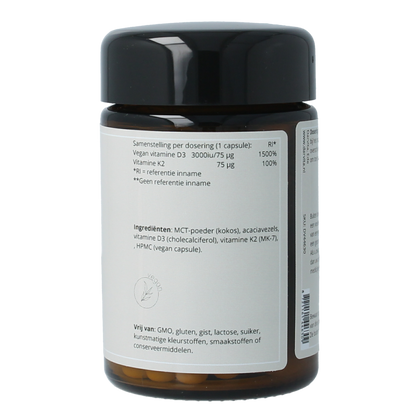 Darvita D3 & K2 3000 IU MCT-poeder (kokos) 60.00 Vegetarische capsules