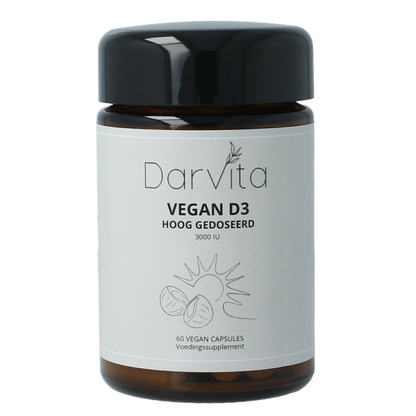 Darvita D3 3000 IU MCT-poeder (kokos) 60.00 Vegetarische capsules