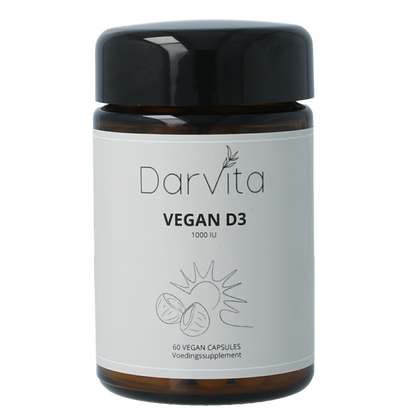 Darvita D3 1000 IU MCT-poeder (kokos) 60 Vegetarische capsules