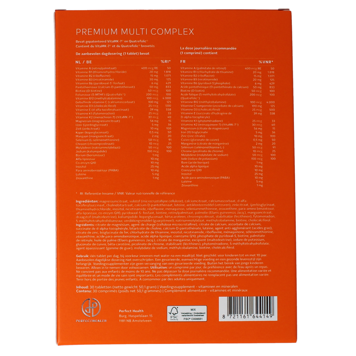 Perfect Health Premium multi complex 30.00 Tabletten
